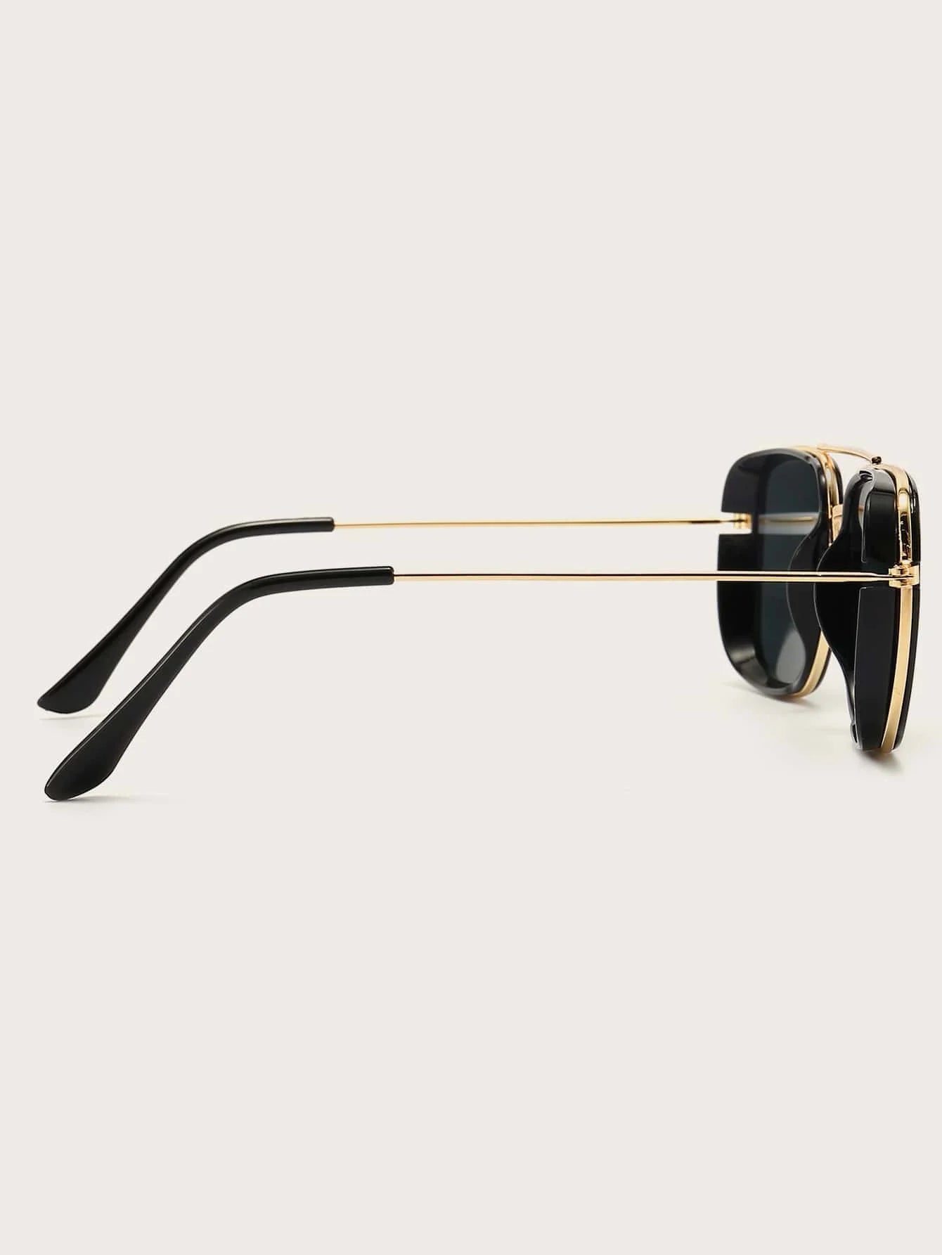 1pair Men Top Bar Aviator Fashion Glasses For Daily Life Elegant Shades Accessories Beach Accessories Glasses Shades Looks Street Style And Suit For Sweater Jacket Sweatshirt Hoodie Leather Pants And Cargo Pantsbeachtoys