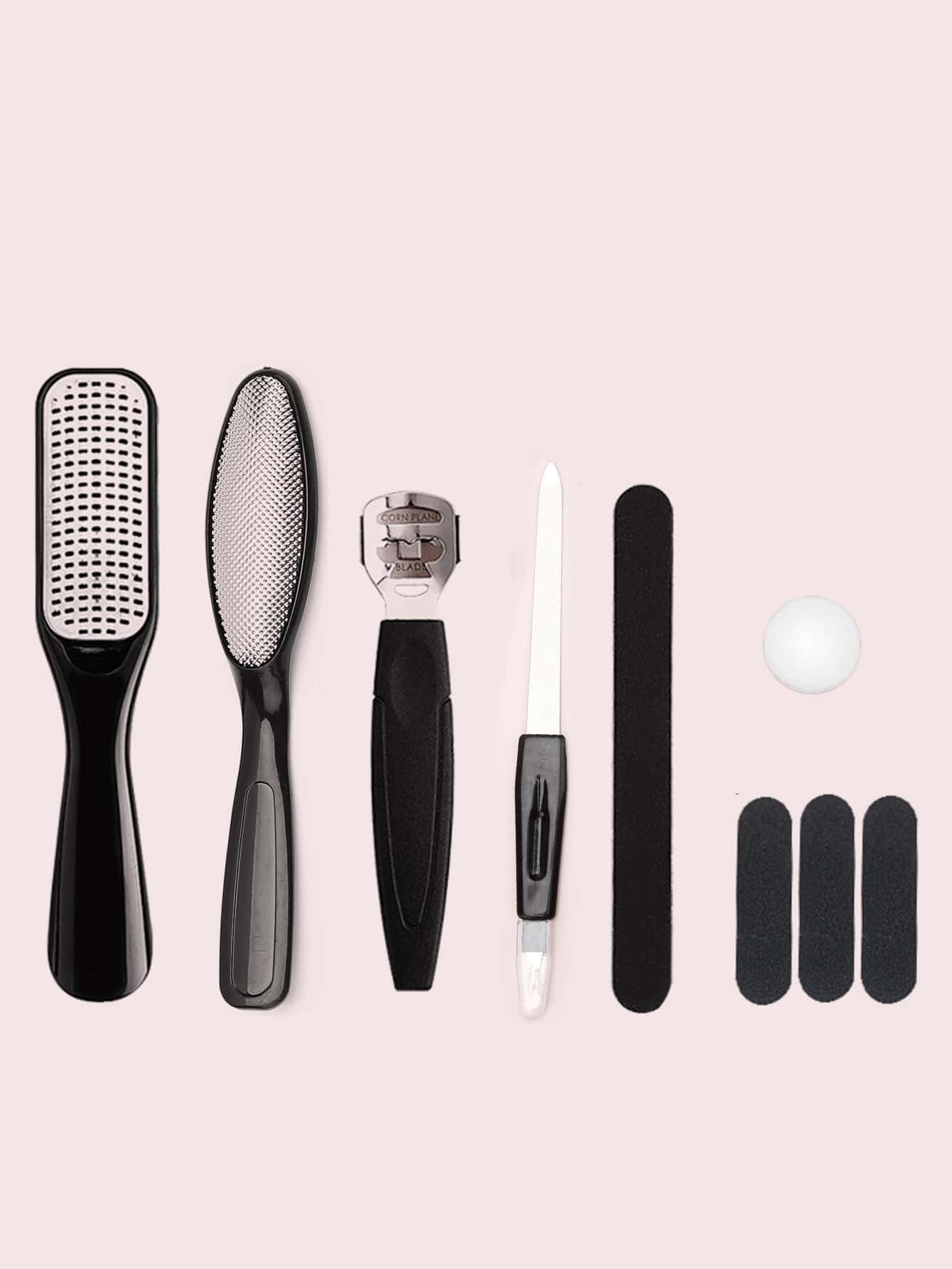 Pedicure Kits10pcs Professional Pedicure Tools Foot Rasp Foot Dead Skin Remover For Home & Salon Care,Foot File, Foot Callus Remover,Black Home Pedicure Kit,Foot Care Kit,Pedicure Kit For Foot Spa,Foot Scrubber Tool,Foot Spa Tool,Manicure Tool Kit,Foot De