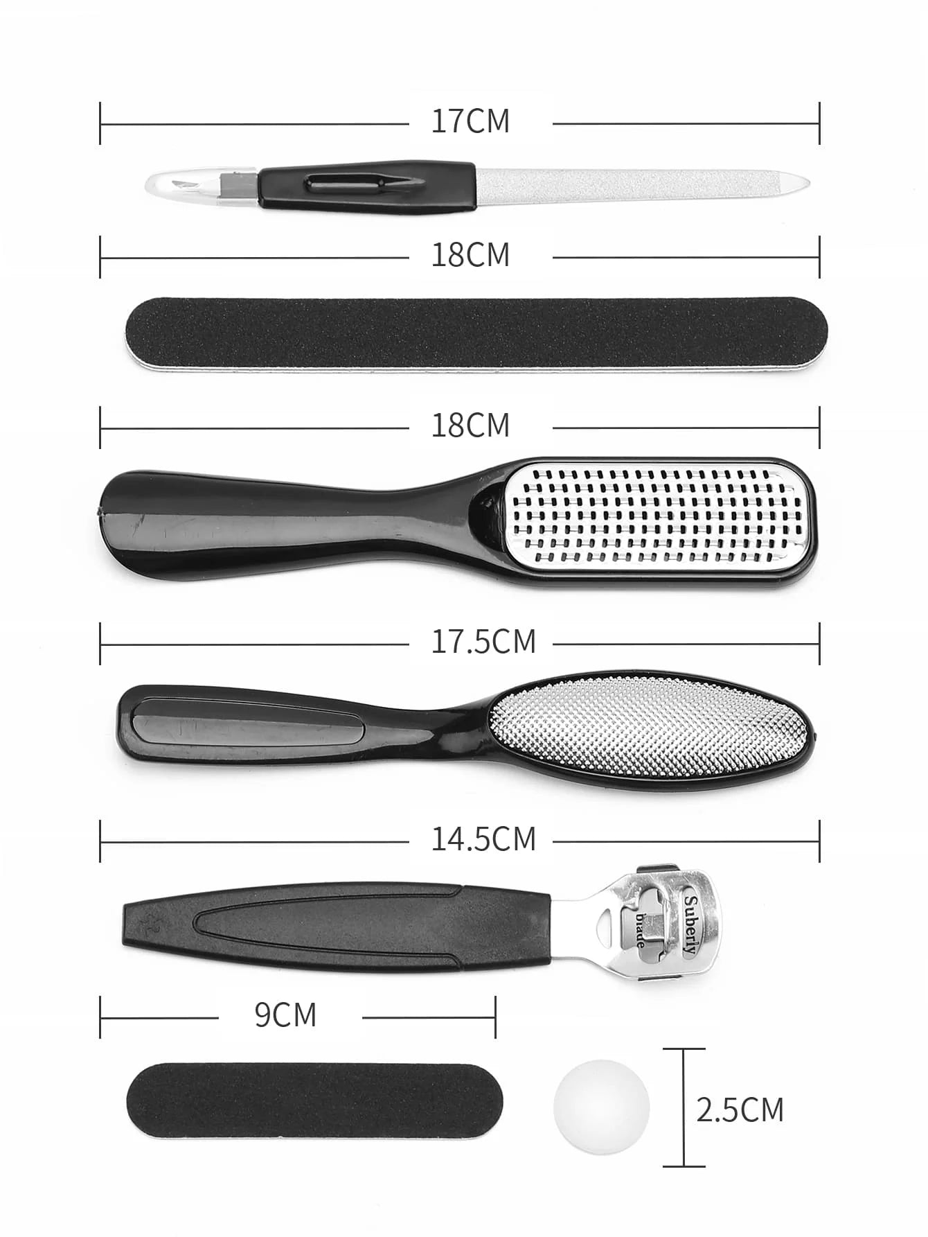 Pedicure Kits10pcs Professional Pedicure Tools Foot Rasp Foot Dead Skin Remover For Home & Salon Care,Foot File, Foot Callus Remover,Black Home Pedicure Kit,Foot Care Kit,Pedicure Kit For Foot Spa,Foot Scrubber Tool,Foot Spa Tool,Manicure Tool Kit,Foot De