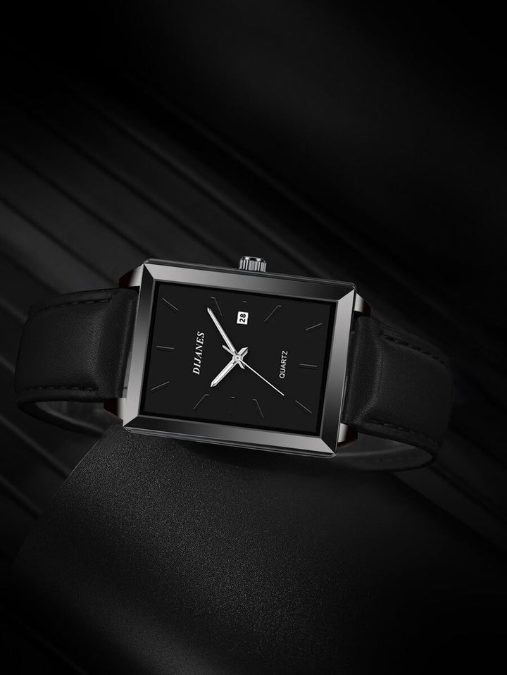DIJANES Men Square Pointer Quartz Watch