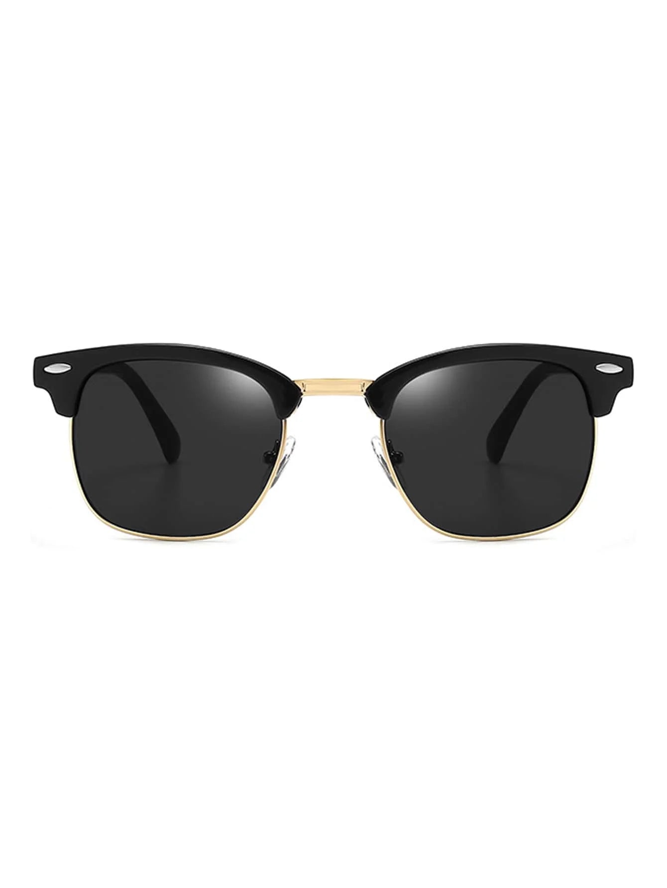 Men's Vintage Metal Half-Frame Fashion Eyeglasses For Summer Beach Vacation,Outdoor,Travel