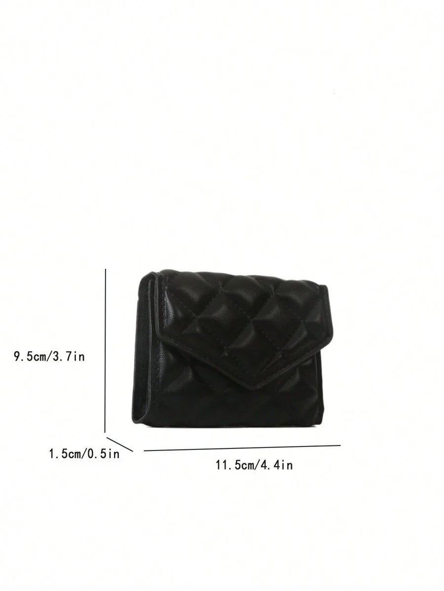 Women's Quilted Rhinestone Fashion Short Wallet For Women Wallet Purse Wallet Small Wallet