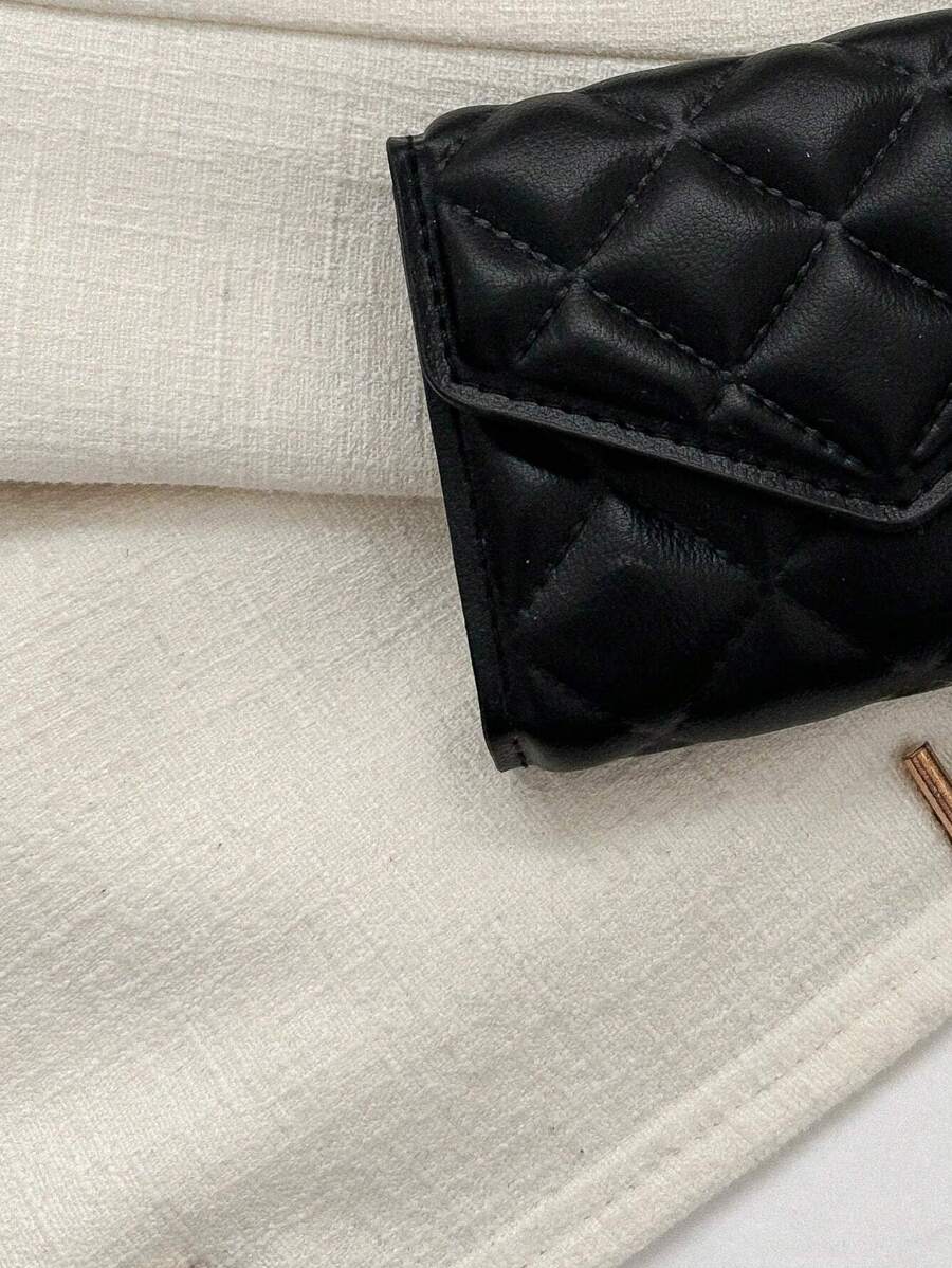 Women's Quilted Rhinestone Fashion Short Wallet For Women Wallet Purse Wallet Small Wallet