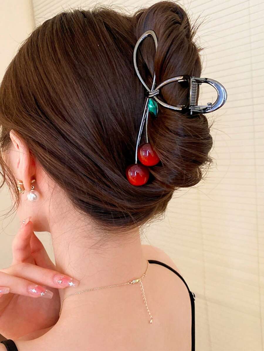 Flower Design Hair Claw Tulip Flower Large Hair Claw Clips For Women Girls 90s Non Slip Strong Hold Metal Jaw Clips Hair Barrettes Hair Clamps For Thick Thin Curly Hair Boho Valentine's Day Summer