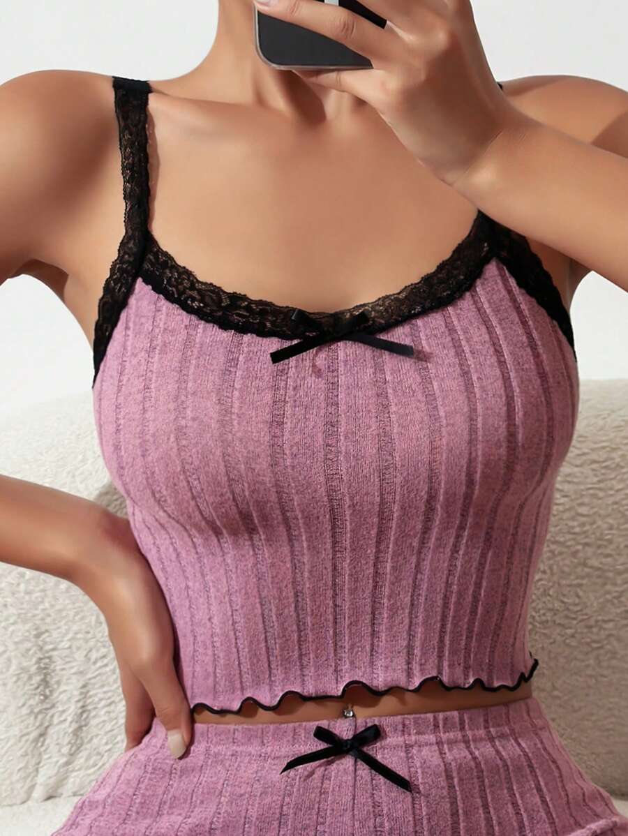 Women's Cami Pajama Top Underwear Sleepwear