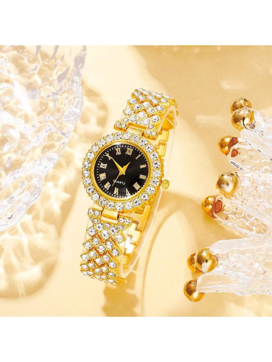 5pcs/Set Women's Fashionable Quartz Watch Set As A Gift For Students Returning To School
