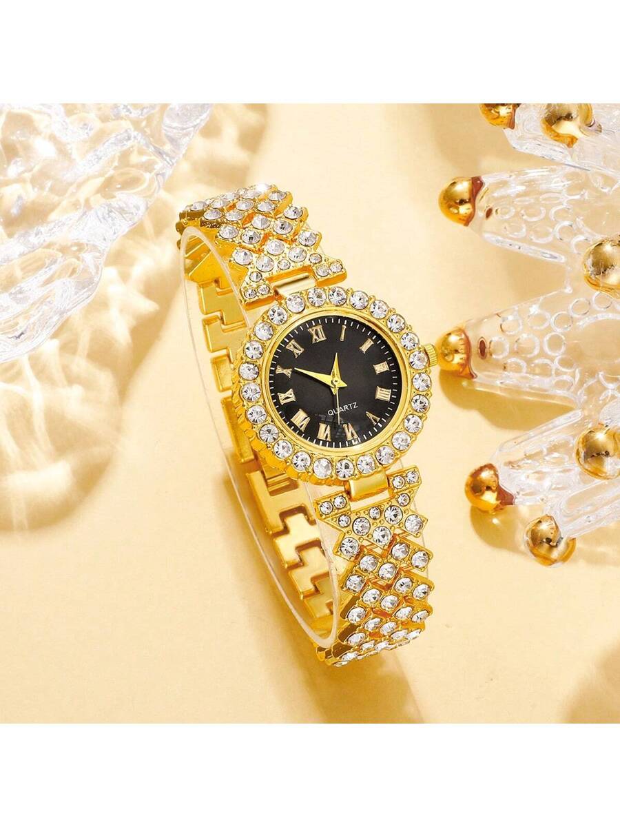 5pcs/Set Women's Fashionable Quartz Watch Set As A Gift For Students Returning To School