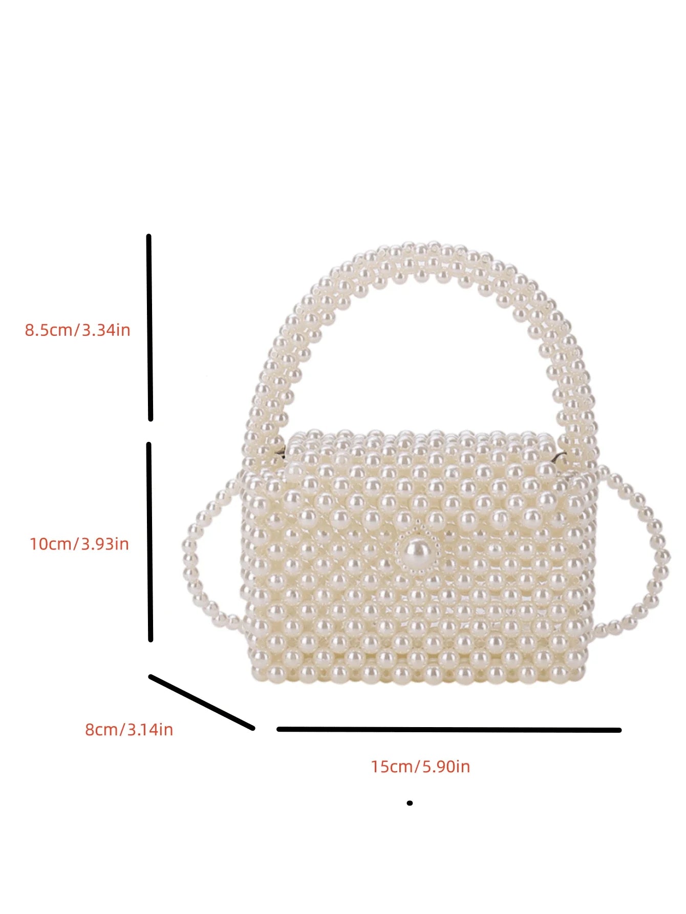 1pc Beaded Handbag, Fashion Pearl Small Shoulder Bag, Spring/Summer