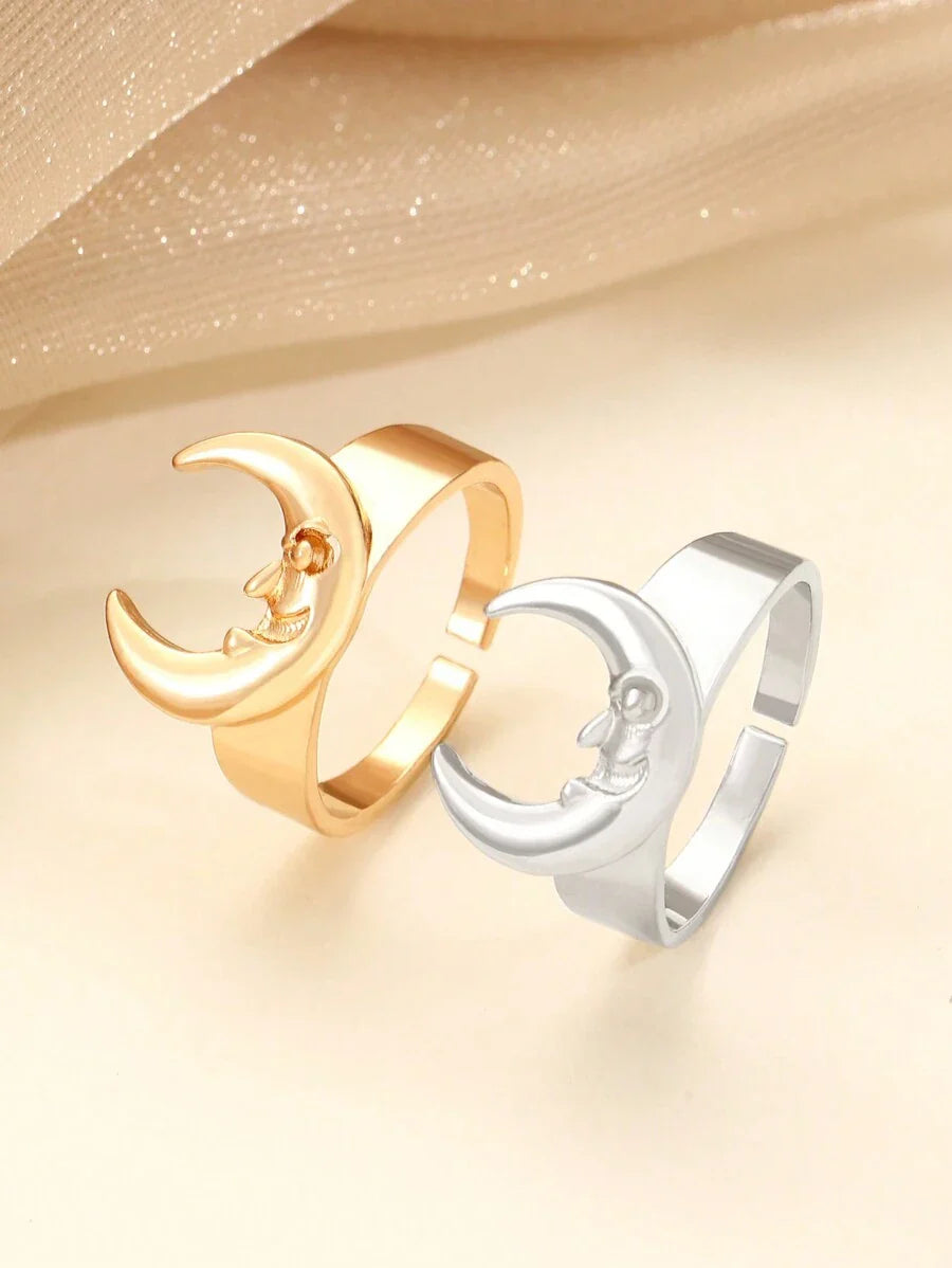 1pc Venus Half Face Ring, Exaggerated Creative Personality Opening Ring, Suitable For Stylish Daily Wear For Men And Women
