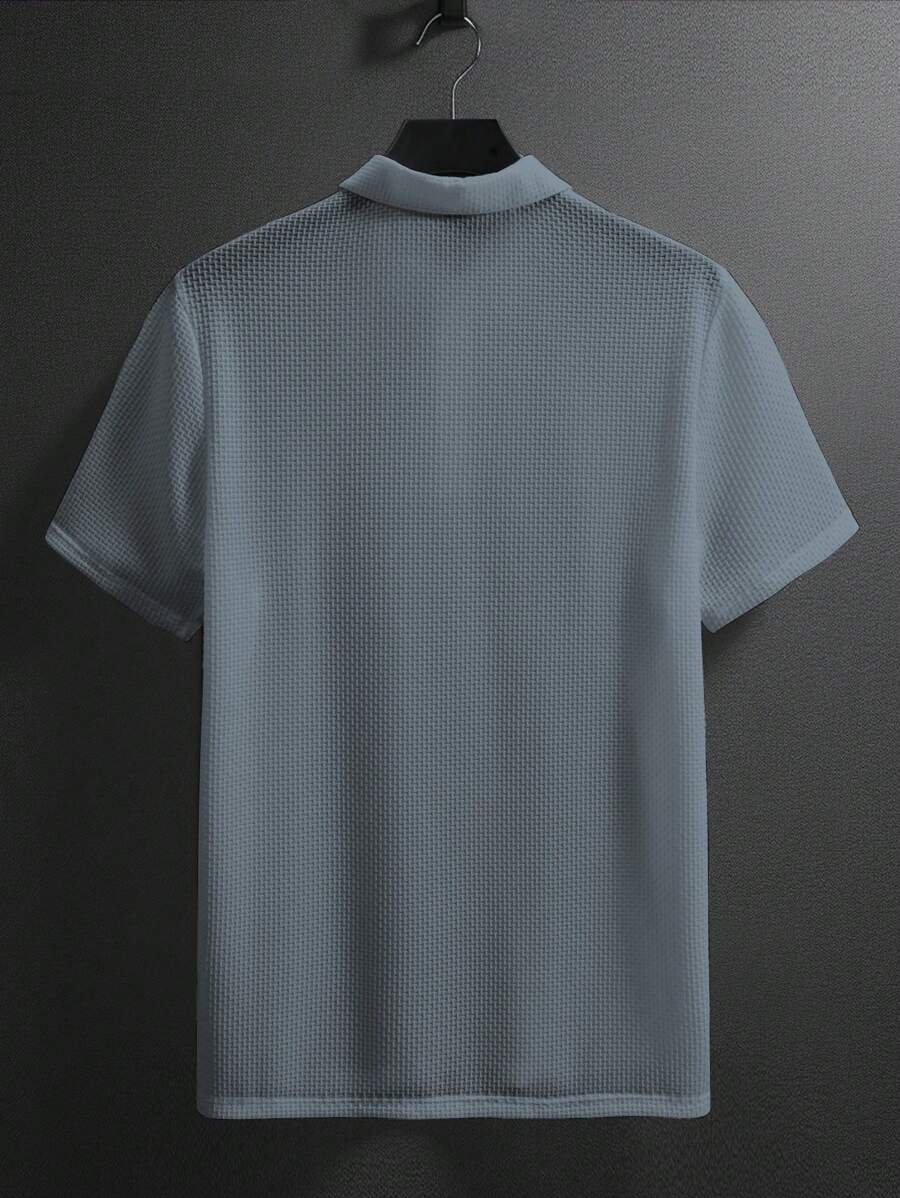 Manfinity Homme Men's Summer Solid Short Sleeve Casual Polo Shirt For Commute