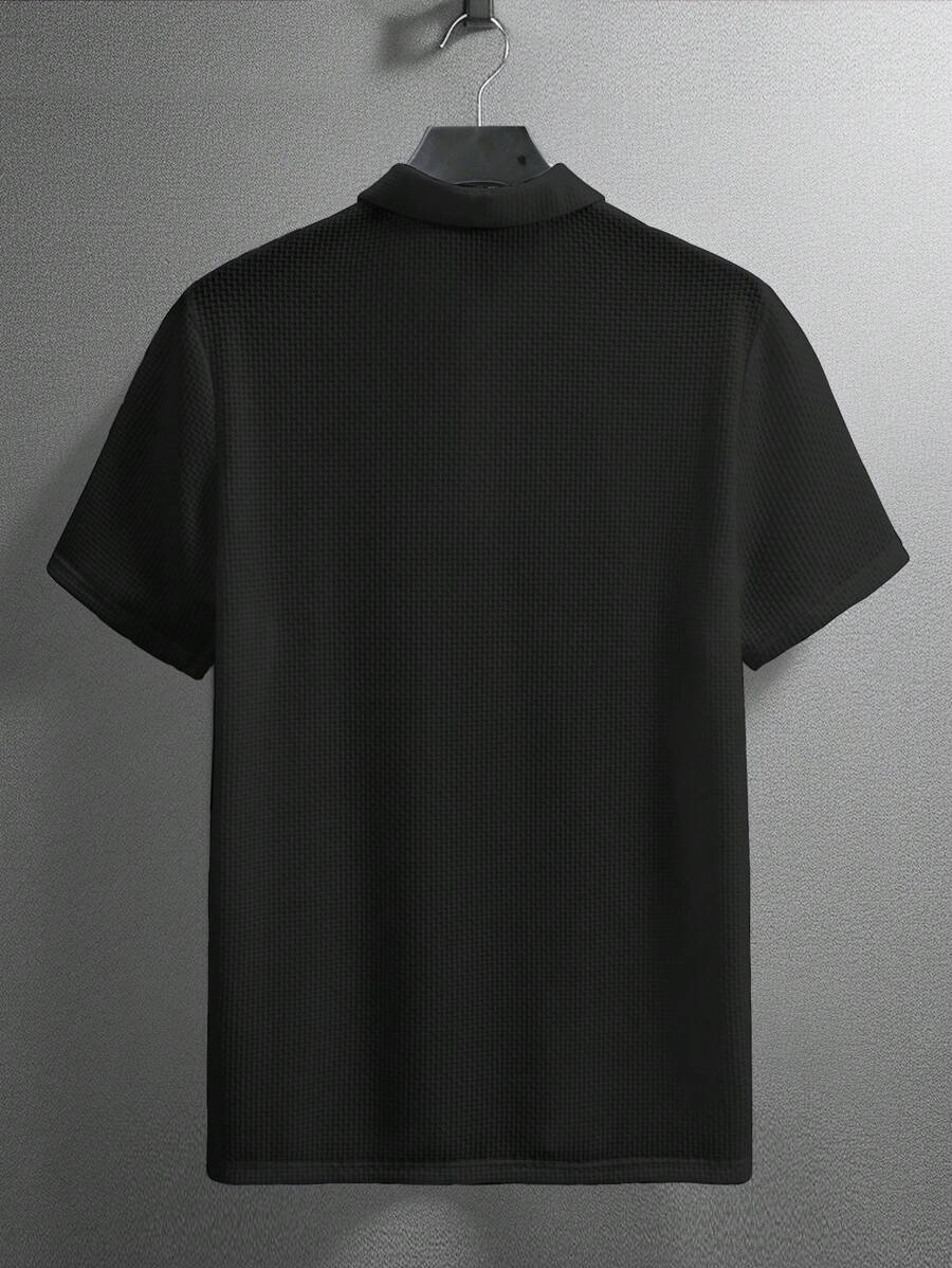 Manfinity Homme Men's Summer Solid Short Sleeve Casual Polo Shirt For Commute