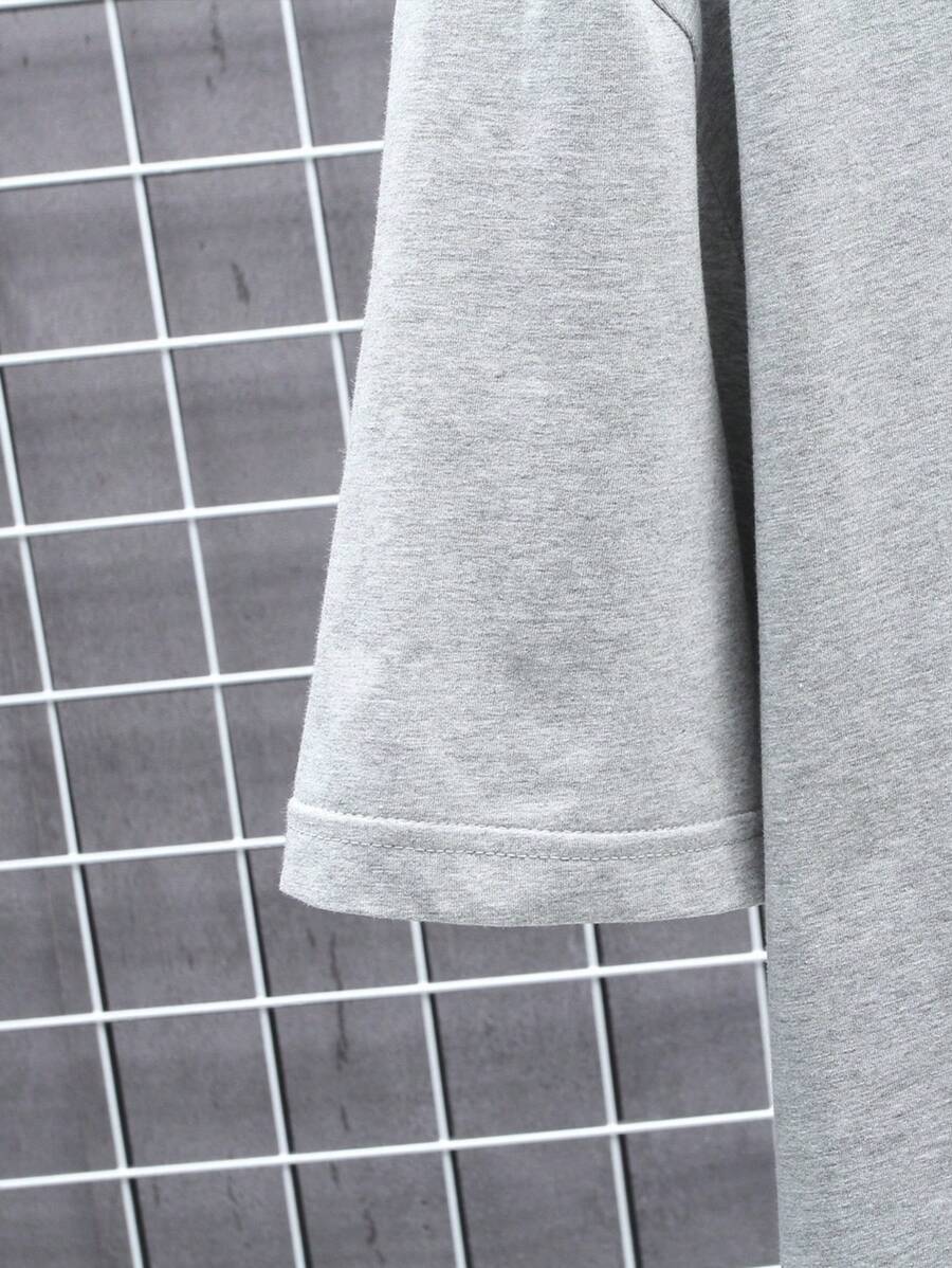 Manfinity Homme Men's Solid Color Round Neck Short Sleeve T-Shirt