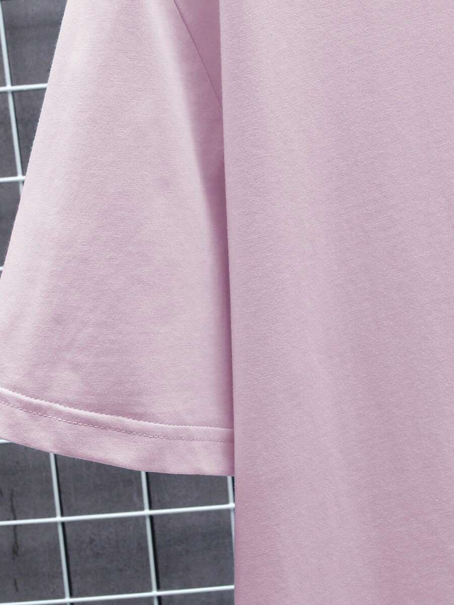 Manfinity Homme Men's Solid Color Round Neck Short Sleeve T-Shirt
