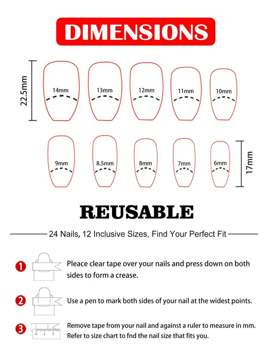 Upgrade Your Look - 24pcs Coffin-Shaped French Sparkly Stars & Stripes Full Cover Wearable False Nails With Jelly Glue & Nail File Set. Suitable For Ladies/Girls To Wear In Parties, Dances, And Various Daily Settings. Press On Nails