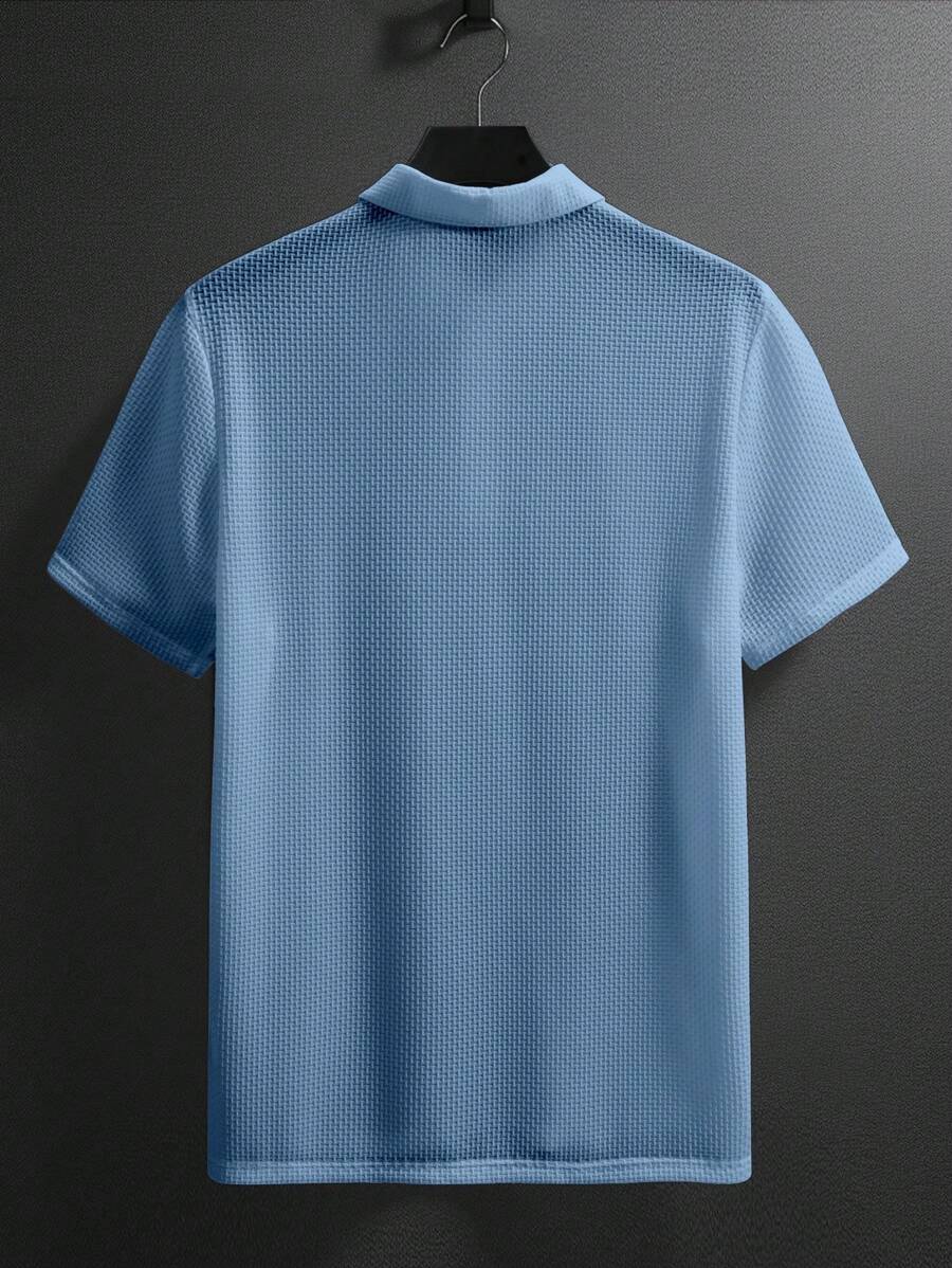 Manfinity Homme Men's Summer Solid Short Sleeve Casual Polo Shirt For Commute