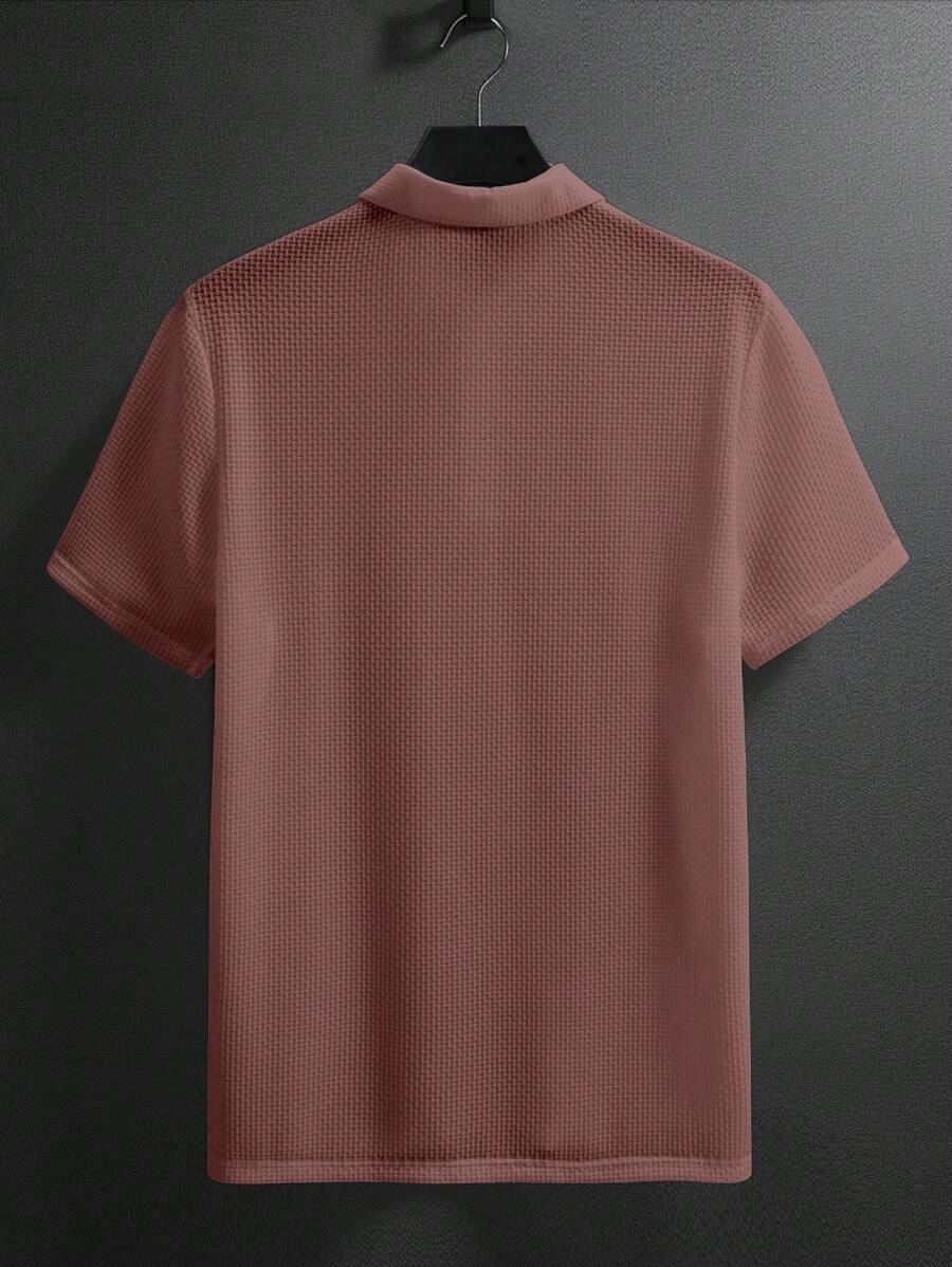 Manfinity Homme Men's Summer Solid Short Sleeve Casual Polo Shirt For Commute