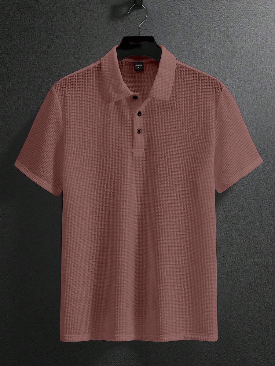 Manfinity Homme Men's Summer Solid Short Sleeve Casual Polo Shirt For Commute