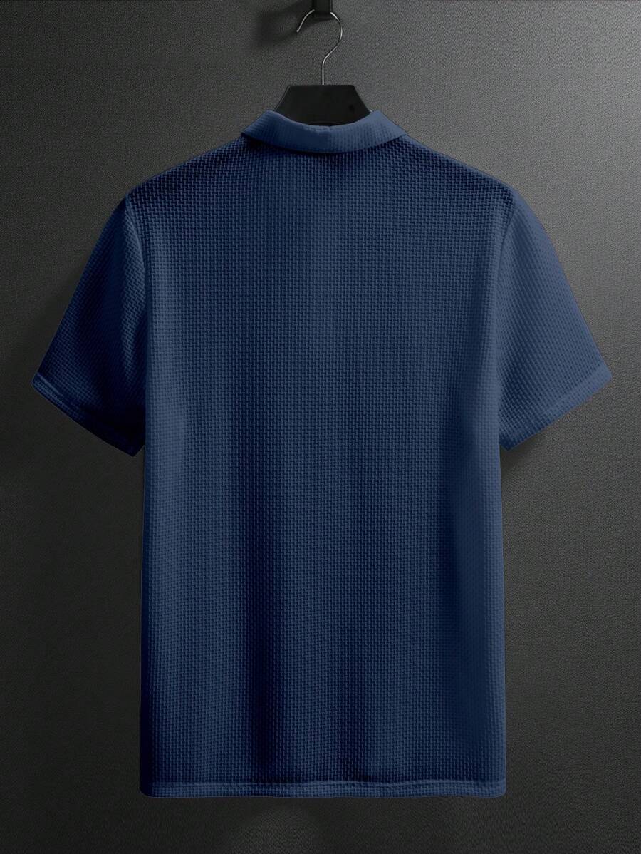 Manfinity Homme Men's Summer Solid Short Sleeve Casual Polo Shirt For Commute