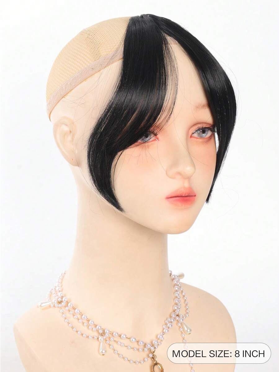 Synthetic Bangs Wig For Women With Natural Side Bangs Fluffy And Add Hair Flipper Bangs