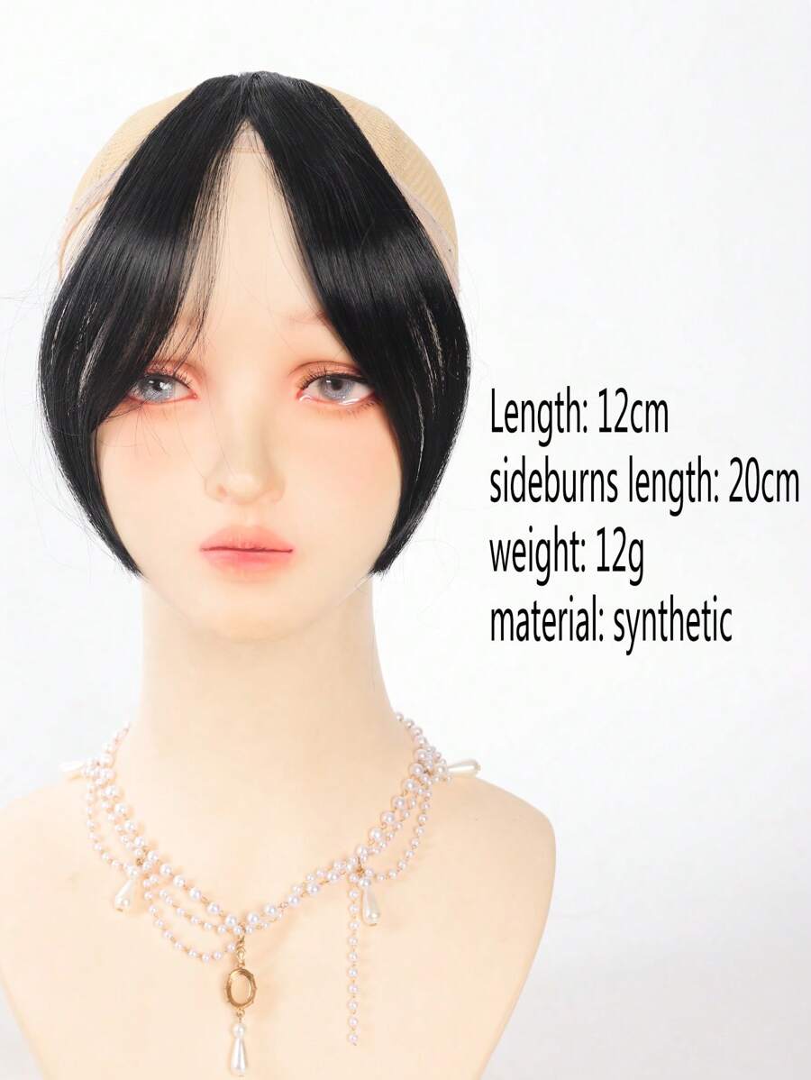 Synthetic Bangs Wig For Women With Natural Side Bangs Fluffy And Add Hair Flipper Bangs