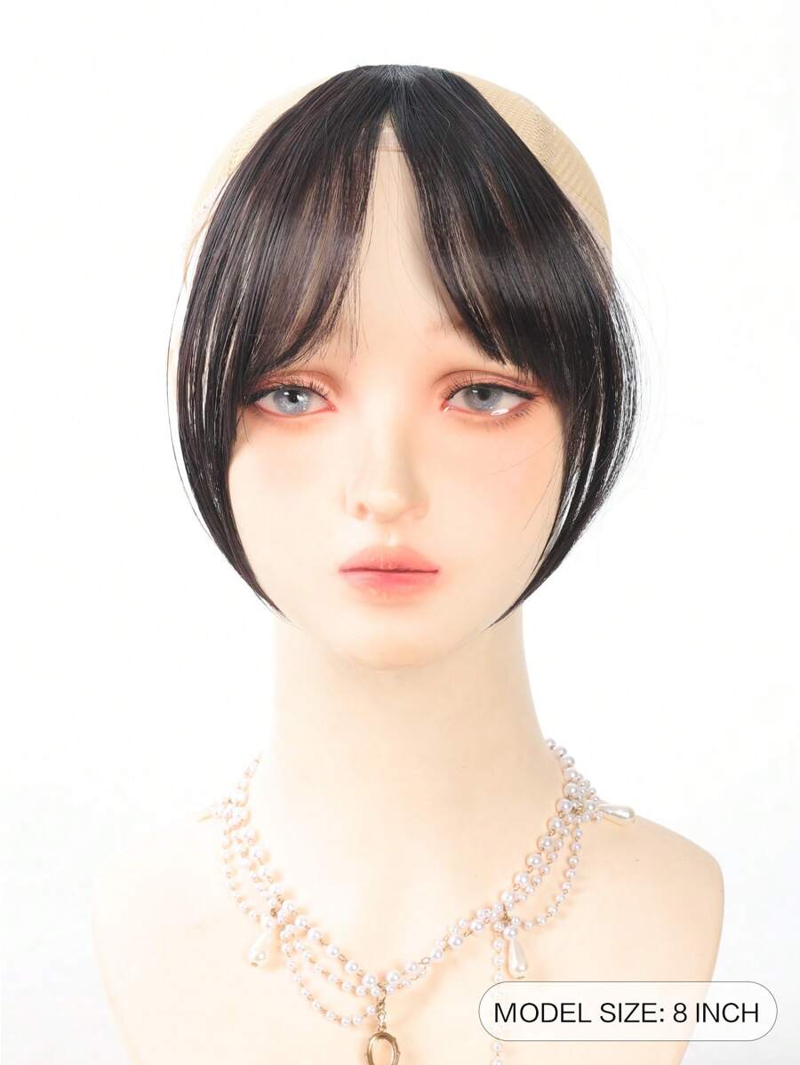 Synthetic Bangs Wig For Women With Natural Side Bangs Fluffy And Add Hair Flipper Bangs