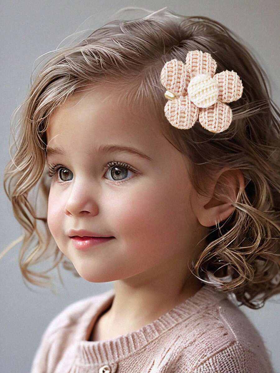 218pcs Girl's Cute Coffee Color Hair Scrunchies, Hairclips, Rabbit Ear & Bow Hair Accessories, Hair Ties, Hair Flowers & Clips Collection Set For Kids