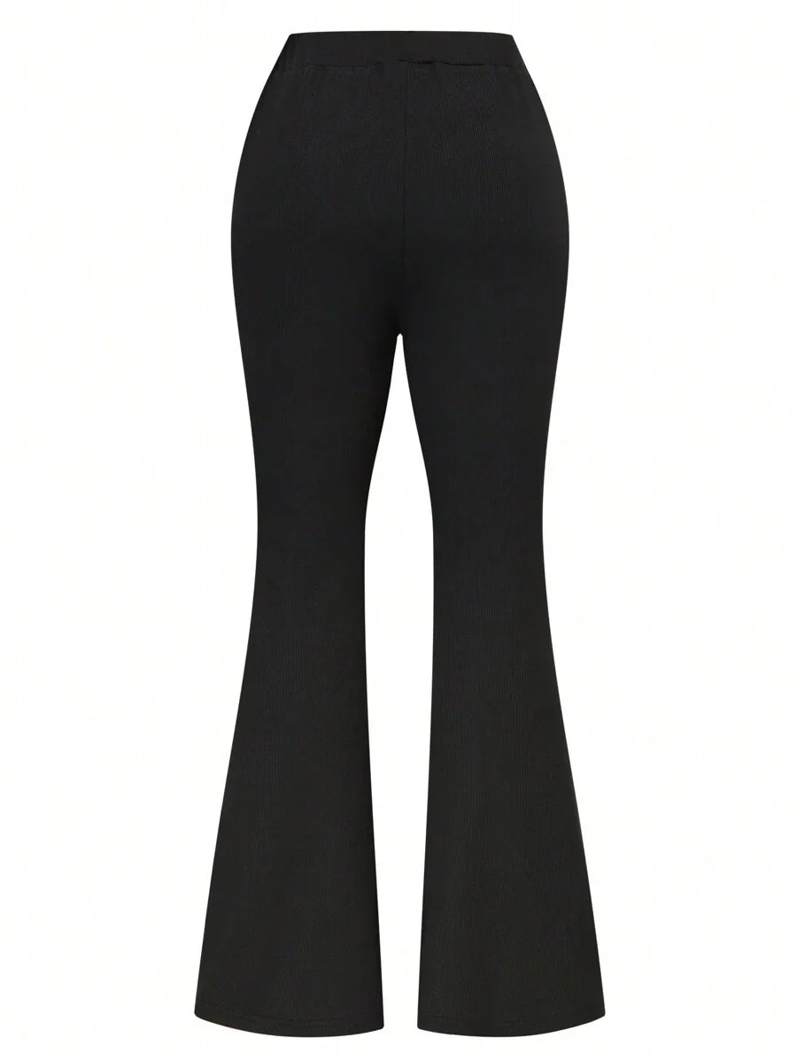 Chiquease Women's Casual Knitted High Waist Elastic Skinny Pants