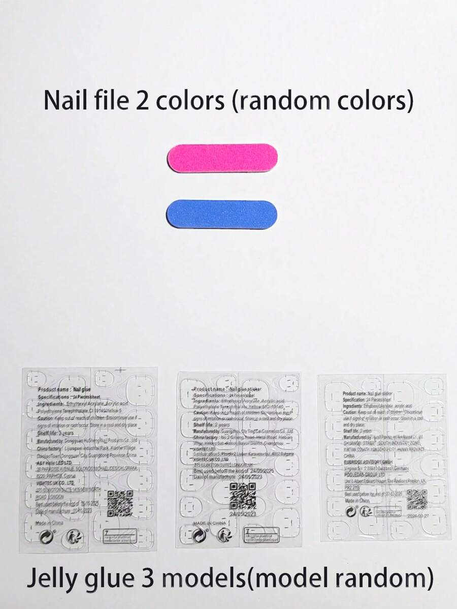 24pcs Medium-Long Coffin Shape Matte Green Christmas Pattern Nail Polish Stickers, Suitable For Autumn/Winter Nail Art; Includes 1pc Nail File Buffer & 1pc Jelly Gel Press On Nails