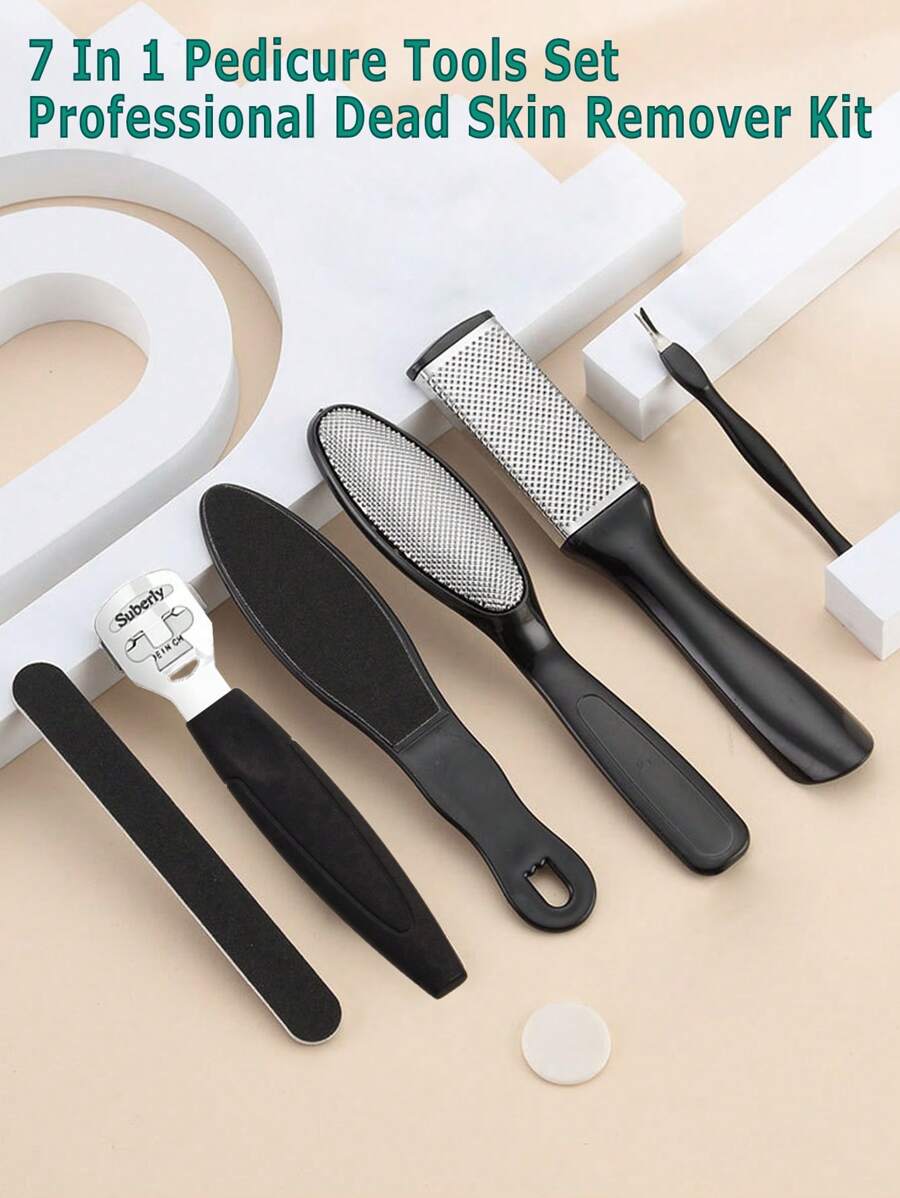 Pedicure Kits10pcs Professional Pedicure Tools Foot Rasp Foot Dead Skin Remover For Home & Salon Care,Foot File, Foot Callus Remover,Black Home Pedicure Kit,Foot Care Kit,Pedicure Kit For Foot Spa,Foot Scrubber Tool,Foot Spa Tool,Manicure Tool Kit,Foot De
