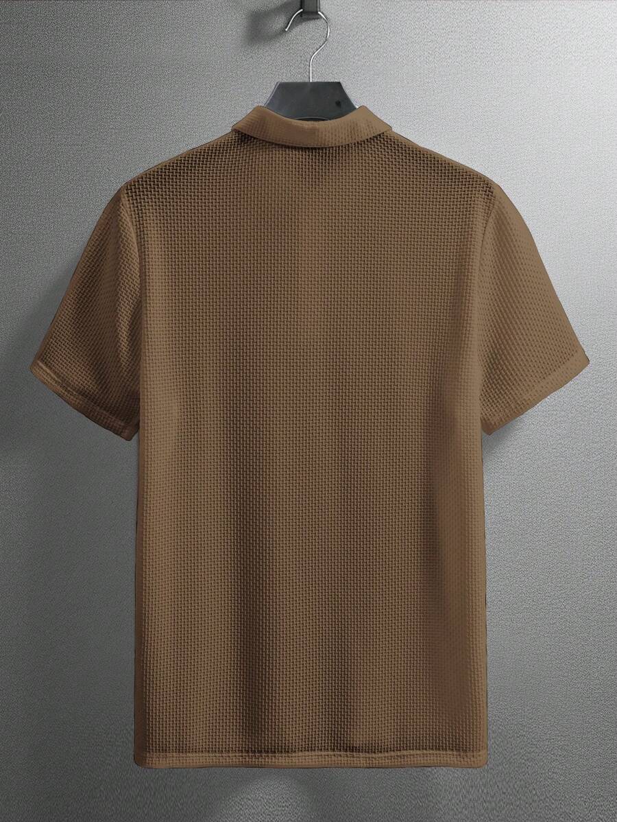 Manfinity Homme Men's Summer Solid Short Sleeve Casual Polo Shirt For Commute