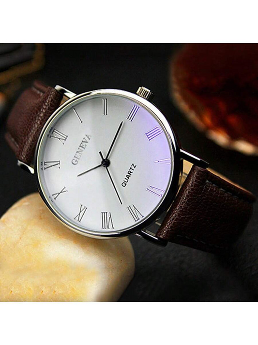 New Fashion Roman Numeral Business Casual Men's Watch, Great Gift Idea