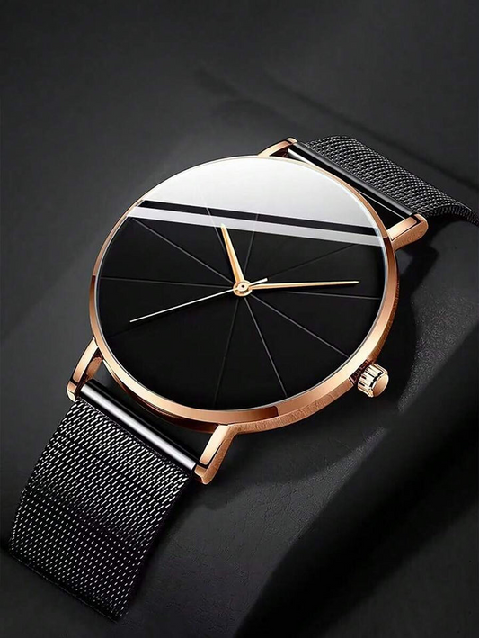 1pc Men's Casual Sports Quartz Watch With Alloy Strap, Suitable For Daily Wear