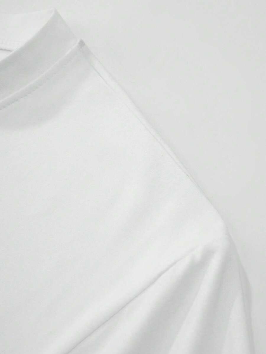 Men's Motto Print Round Neck Short Sleeve Casual Versatile T-Shirt
