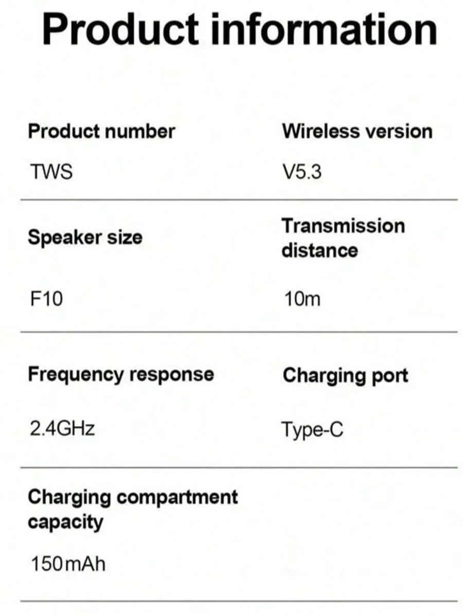 NEW T2 Wireless Bluetooth Headset Transparent ENC Power Digital Display Stereo Sound Earphones For All Smartphone