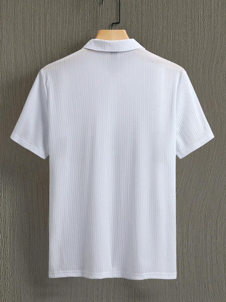 Manfinity Homme Men's Summer Solid Short Sleeve Casual Polo Shirt For Commute