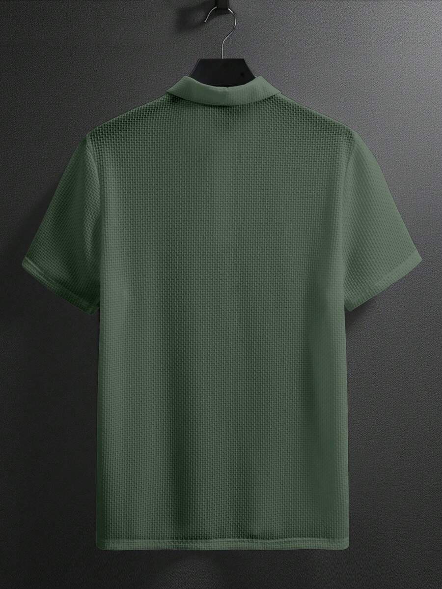 Manfinity Homme Men's Summer Solid Short Sleeve Casual Polo Shirt For Commute