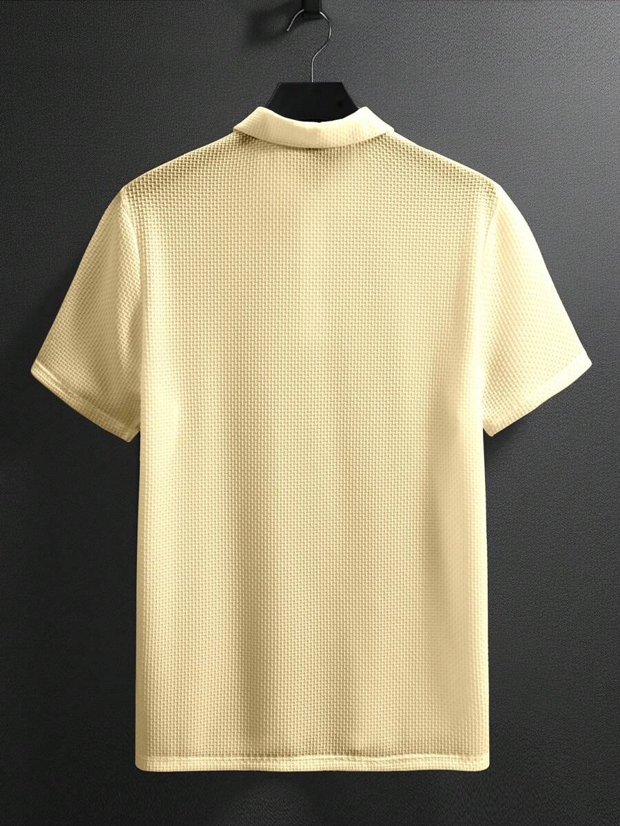 Manfinity Homme Men's Summer Solid Short Sleeve Casual Polo Shirt For Commute