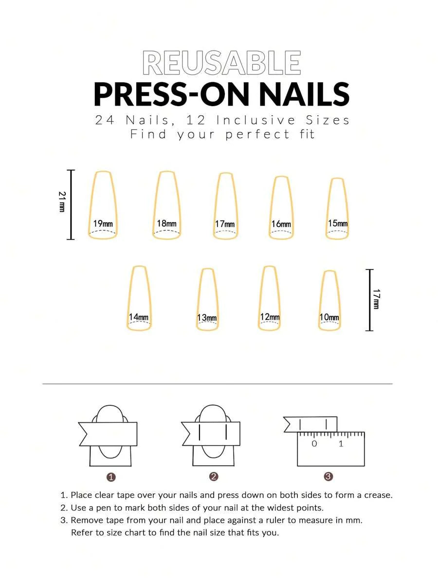 Upgrade Your Look With 24pcs Long Coffin Faux Pearl Decor Full Cover Fake Nail Set Press On Nails Nail Supplies