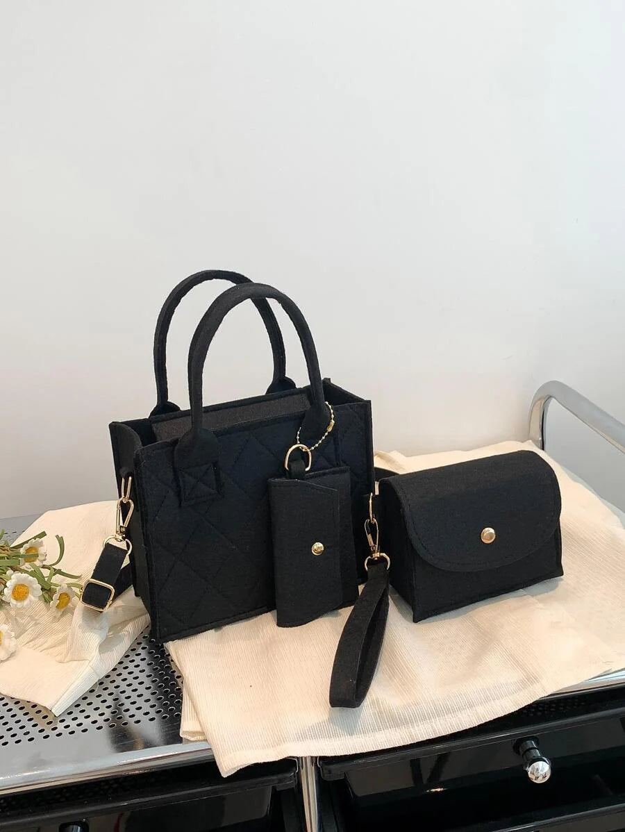 3pcs Lightweight,Business Casual Mini Fashionable Shoulder Bag Set For Cross-Body Or Hand-Held Use,Classic Basic,Casual Simple,Multipurpose With Coin Purse Clutch Teen Girls For Teen Girls Women College Students,Rookies & White-Collar Workers Perfect For