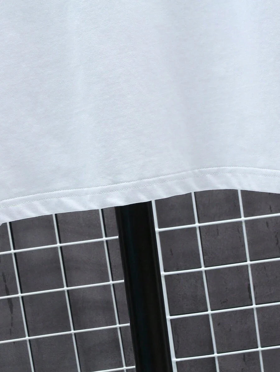 Manfinity Homme Men's Solid Color Round Neck Short Sleeve T-Shirt