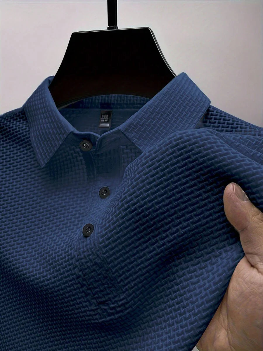 Manfinity Homme Men's Summer Solid Short Sleeve Casual Polo Shirt For Commute