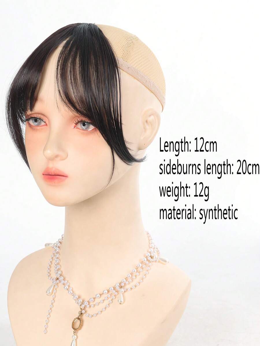 Synthetic Bangs Wig For Women With Natural Side Bangs Fluffy And Add Hair Flipper Bangs
