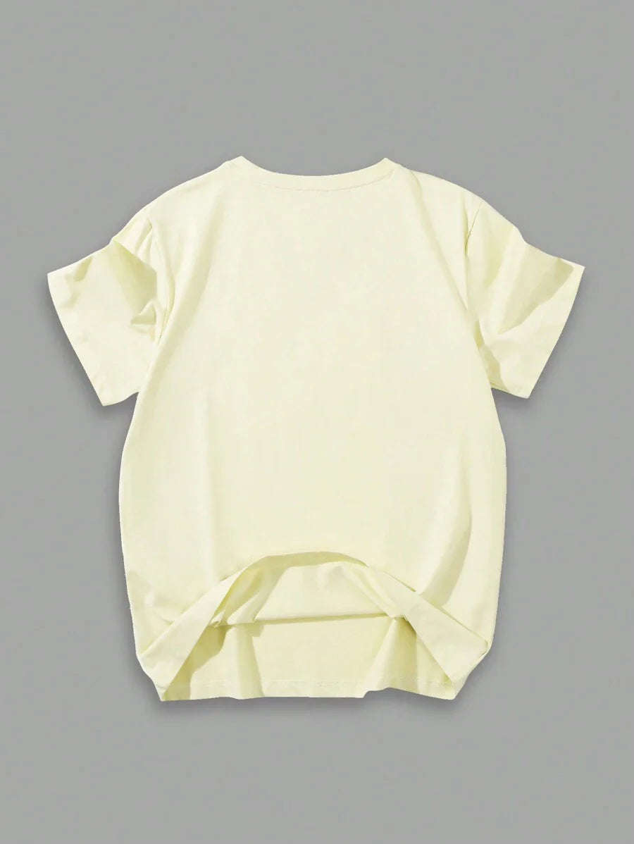 Manfinity Homme Men's Solid Color Round Neck Short Sleeve T-Shirt