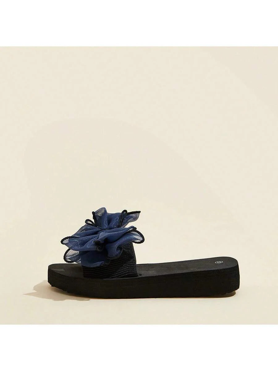 Women Bow Decor Slides, Fashion Summer Slides