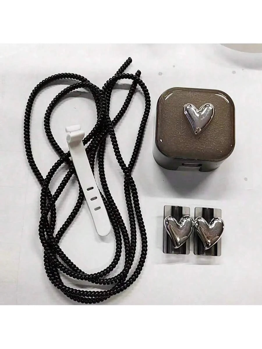 5pcs/Set Heart/Bowknot/Snake Design Cable Protector Case Compatible With IPhone, Fits 20W UK Charger, Anti-Breakage